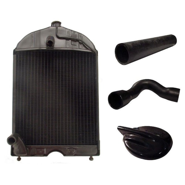 Aic Replacement Parts 86551430 Restoration Quality Radiator Set Fits Ford Tractors 2N 8N 9N 86551430-CAP&2HOSEKIT - main